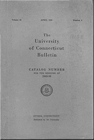 Imagen del vendedor de The University of Connecticut Bulletin, Volume 44, #6 a la venta por Zoar Books & Gallery