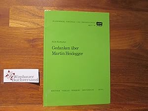 Seller image for Gedanken ber Martin Heidegger. von / Akademische Vortrge und Abhandlungen ; H. 38 for sale by Antiquariat im Kaiserviertel | Wimbauer Buchversand