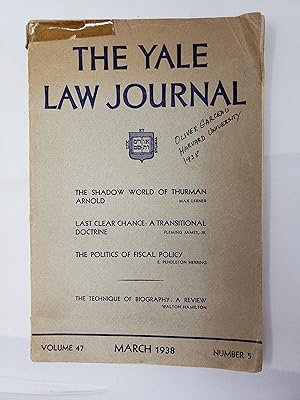 The Yale Journal - Volume 47, Number 5 - March, 1938