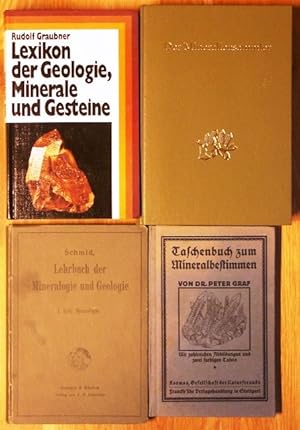 Sammlung Mineralien: "Lehrbuch der Mineralogie und Geologie", "Taschenbuch zum Mineralbestimmen",...