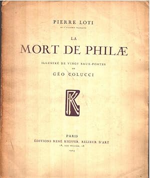 La mort de Philae / illustré de vingt eaux-fortes de Geo Colucci