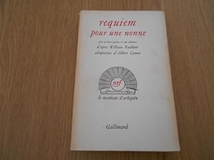 Seller image for Requiem pour une nonne. Pice en deux parties d'aprs William Faulkner adaptation d'Albert Camus 29 EDITION for sale by Librera Camino Bulnes