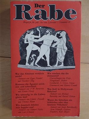 Bild des Verkufers fr Der Rabe : Magazin fr jede Art von Literatur - Nummer XVI. zum Verkauf von Antiquariat Rohde