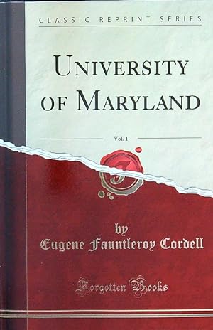 Seller image for University of Maryland, Vol. 1 for sale by Librodifaccia