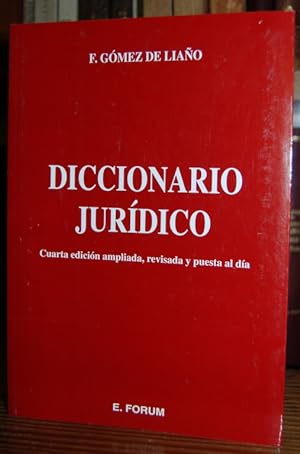 Bild des Verkufers fr DICCIONARIO JURIDICO. Cuarta edicin ampliada zum Verkauf von Fbula Libros (Librera Jimnez-Bravo)