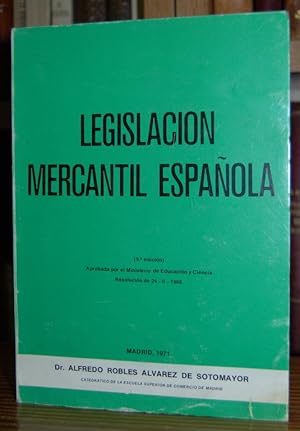 Imagen del vendedor de LEGISLACION MERCANTIL ESPAOLA a la venta por Fbula Libros (Librera Jimnez-Bravo)