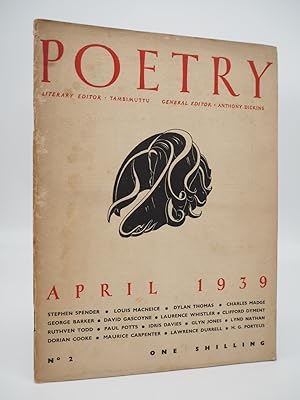 Bild des Verkufers fr Poetry (London) No. 2. April 1939. zum Verkauf von ROBIN SUMMERS BOOKS LTD