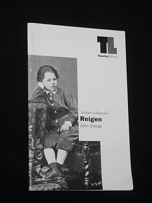 Bild des Verkufers fr Programmheft Theater Lbeck Kammerspiele 1997/98. REIGEN - ZEHN DIALOGE von Arthur Schnitzler. Insz.: Jacqueline Kornmller, Bhnenbild/ Kostme: Florian Parbs, Musik: Thomas Becker, techn. Ltg.: Michael Rtz. Mit Miriam Gruden, Christian Schulz, Anke Schler, Christoph Michael Schchner, Saskia von Winterfeld, Jan Peter Heyne, Jean Pierre Roux zum Verkauf von Fast alles Theater! Antiquariat fr die darstellenden Knste