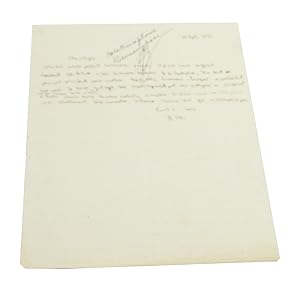 Bild des Verkufers fr Autograph letter signed ("K. M."). zum Verkauf von Antiquariat INLIBRIS Gilhofer Nfg. GmbH