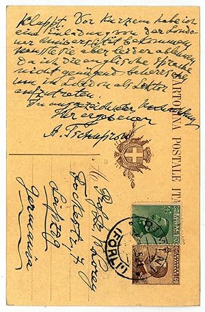 Immagine del venditore per Eigenh. Postkarte mit U. venduto da Antiquariat INLIBRIS Gilhofer Nfg. GmbH