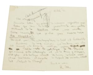 Bild des Verkufers fr Autograph letter signed ("K. M."). zum Verkauf von Antiquariat INLIBRIS Gilhofer Nfg. GmbH