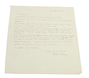 Seller image for Autograph letter signed. for sale by Antiquariat INLIBRIS Gilhofer Nfg. GmbH