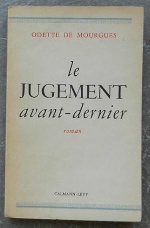 Seller image for Le jugement avant-dernier. for sale by Librairie les mains dans les poches