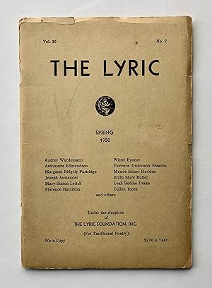 Seller image for The Lyric, Vol. 30, No. 2, Spring 1950 for sale by George Ong Books