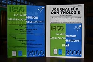 Bild des Verkufers fr Journal fr Ornithologie. Zeitschrift der Deutschen Ornithologen-Gesellschaft Band 142, Sonderheft 1. Beiliegend: Mitgliederverzeichnis der Deutschen Ornithologen-Gesellschaft im Jubilumsjahr 2000. zum Verkauf von Gppinger Antiquariat