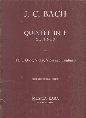 Quintet in F major, Op.11 No.3 for Flute, Oboe, Violin, Viola & Continuo - Set of Parts