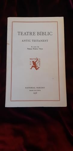 Imagen del vendedor de Teatre Bblic. Antic Testament a la venta por Llibreria Fnix