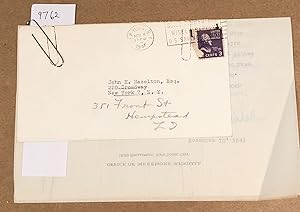 Seller image for Typed Letter Signed by Messmore Kendall to John H. Hazelton for sale by Carydale Books