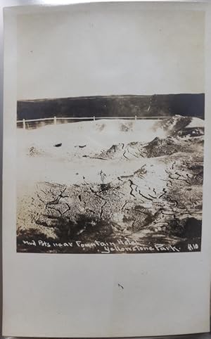 Real Photo Post Card: "Mud Pots near Fountain Hotel, Yellowstone Park; #10"