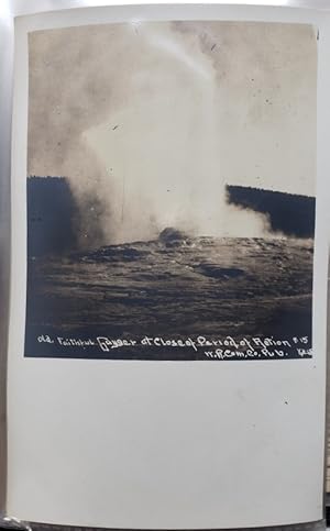 Real Photo Post Card: "Old Faithful Geyser at Close of Period of Action; #15"