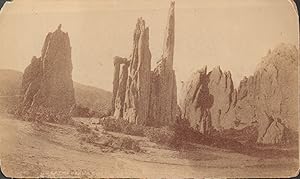 Immagine del venditore per Cathedral Spires--Garden of the Gods Cabinet Card venduto da Back of Beyond Books