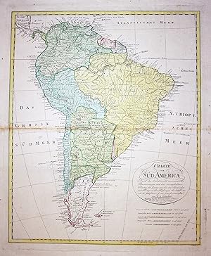 Imagen del vendedor de Charte von Sdamerika" - South America Brazil Argentina Chile Peru Karte map a la venta por Antiquariat Steffen Vlkel GmbH