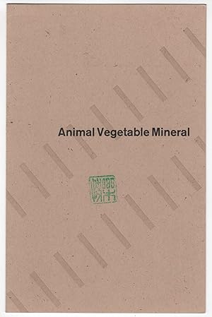 Seller image for Animal Vegetable Mineral (SIGNED copy) for sale by Philip Smith, Bookseller