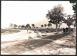 Fotografie Ansicht Wien, Umbau der Kurve in der Laxenburger Allee, Strassenbau, Tiefbau