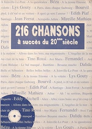 Image du vendeur pour 216 chansons a succes du 20 eme siecle mis en vente par JP Livres