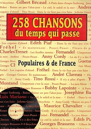 Image du vendeur pour 258 chansons du temps qui passe.Populaires & de France mis en vente par JP Livres