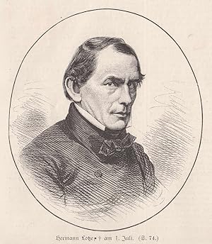 Imagen del vendedor de Philosoph, geb. am 21. Mai 1817 zu Bautzen. Brustbild zu seinem Tod am 1. Juli 1881. a la venta por Antiquariat Hild