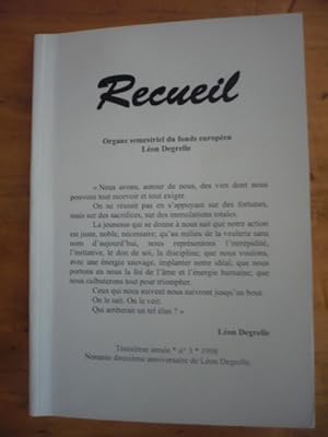 Seller image for Recueil - Organe semestriel du fonds europen Lon Degrelle for sale by D'un livre  l'autre