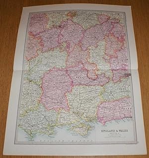 Map of England & Wales (Section 4) covering Worcester, Warwick, Northampton, Gloucester, Oxford, ...