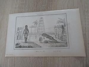 POLYNESIE ILES HAWAI HAOUAI MORAI DU ROI GRAVURE ORIGINALE 1872