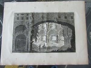 GRANDE GRAVURE 1739 ITALIE AMPHITHEATRE FLAVIEN ROME ROMA OVERBEKE 18èm siècle