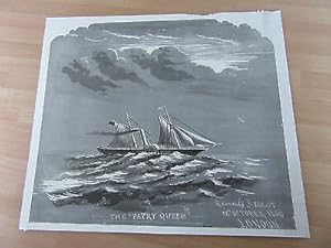 GRAVURE ORIGINALE THE FAYRY QUEEN RAYNAL BELLOT 1860 BATEAU MARINE