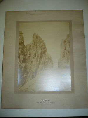 GRANDE PHOTO CORSE 1875 CALANCHE DE PIANA PAR CARDINALI