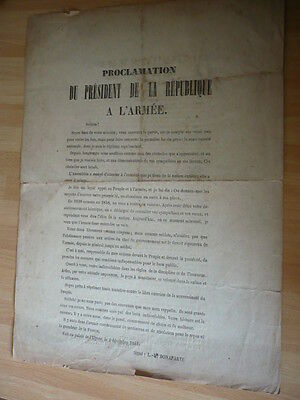 PROCLAMATION DE LOUIS-NAPOLEON LE2 DECEMBRE 1851 APPEL AU PEUPLE