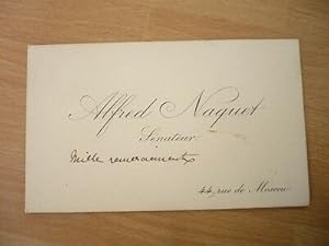 CARTE DE VISITE D'ALFRED NAQUET SENATEUR