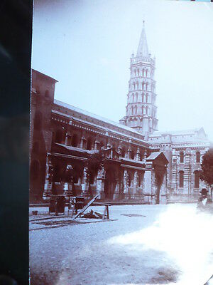 PHOTO ANCIENNE VERS 1900 TOULOUSE BASILIQUE SAINT SERNIN