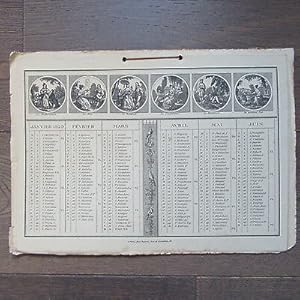 CALENDRIER ANCIEN 1929 LITHOGRAPHIE