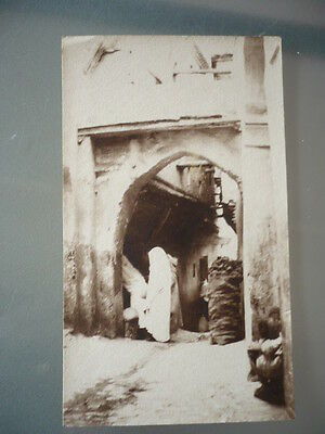 PHOTO ORIGINALE 1919 UNE RUE A LA CASBAH ALGERIE