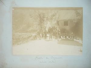 PHOTO ORIGINALE ALGÉRIE 1880 CALECHE HALTE DU DEJEUNER