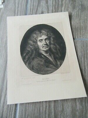 GRAVURE ORIGINALE 1880 MOLIERE