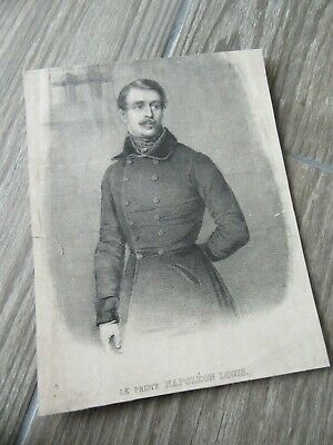 GRAVURE ORIGINALE 1880 PRINCE LOUIS NAPOLEON