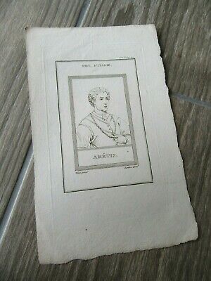 GRAVURE ORIGINALE 1880 ARETIN