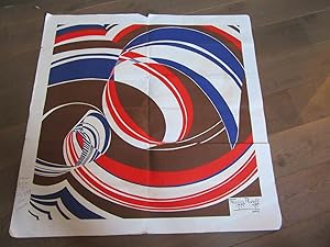 PROJET DE FOULARD GRANDE LITHOGRAPHIE 1930 PAR MAGGY ROUFF POUR BACCARA