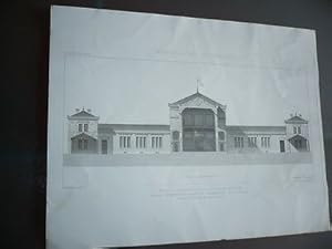 GRAVURE 1873 GROUPE SCOLAIRE POUR LA VILLE D'AGEN