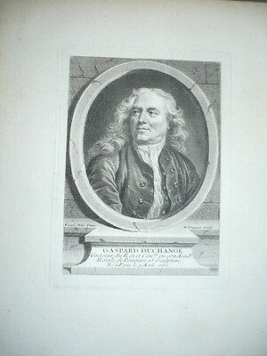 GASPARD DUCHANGE GRAVEUR DU ROI GRAVURE 18°