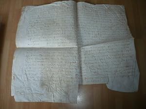 RARE MANUSCRIT SUR VELIN LOUIS XIII